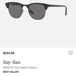 Ray-Ban Clubmaster Classic Black Polarized Glasses